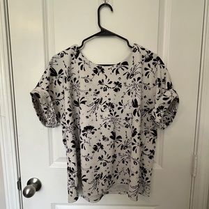 White and Black Blouse